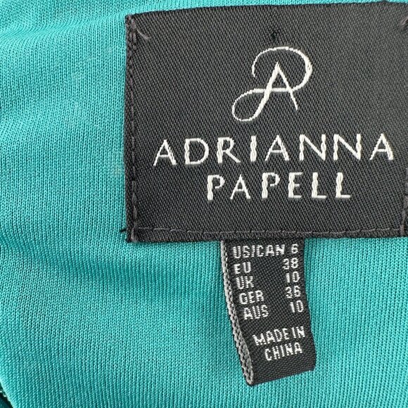 Adrianna Papell Jade Green Cap Sleeve Lace Cocktail Party Date Mini Dress 6 - Picture 8 of 10